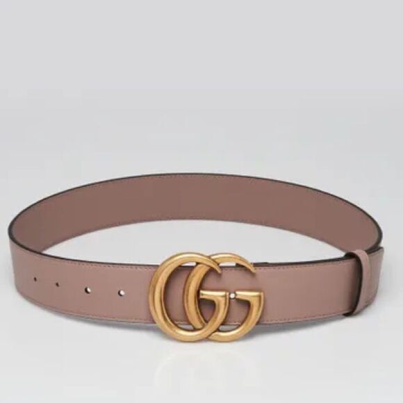 Gucci Gold and Brown Women's Belt - Picture 1 of 13